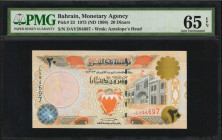 BAHRAIN. Bahrain Monetary Agency. 20 Dinars, 1973 (ND 1998). P-23. PMG Gem Uncirculated 65 EPQ.

Estimate: $200.00-$300.00