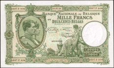 BELGIUM. Banque Nationale de Belgique. 1000 Francs, 1942. P-110. About Uncirculated.

Estimate: $150.00-$250.00