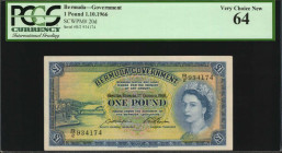 BERMUDA. Bermuda Government. 1 Pound, 1966. P-20d. PCGS Currency Very Choice New 64.

Estimate: $150.00-$250.00