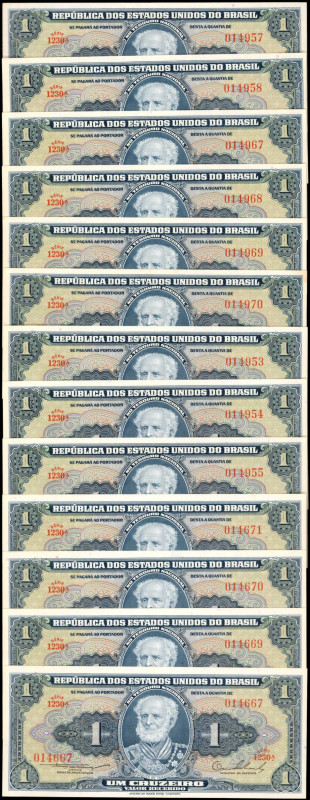 BRAZIL. Tesouro Nacional. 1 Cruzeiro, ND (1954-58). P-150a. About Uncirculated.
...