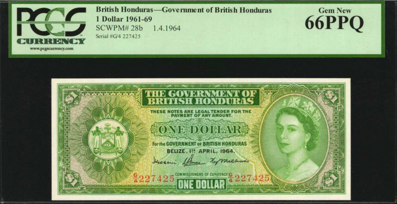 BRITISH HONDURAS. Government of British Honduras. 1 Dollar, 1964. P-28b. PCGS Cu...