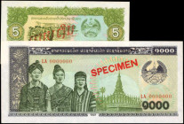 CAMBODIA. Lot of (2). Mixed Banks. Mixed Denominations, Mixed Dates. P-Various. Specimens. Uncirculated.

Estimate: $50.00-$100.00