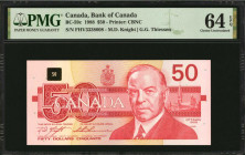 CANADA. Bank of Canada. 50 Dollars, 1988. P-BC-59c. PMG Choice Uncirculated 64 EPQ.

Nearly Gem.

Estimate: $75.00-$150.00