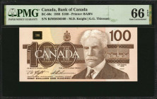 CANADA. Bank of Canada. 100 Dollars, 1988. BC-60c. PMG Gem Uncirculated 66 EPQ.

A lovely Gem example of this 100 Dollar note.

Estimate: $100.00-$200...