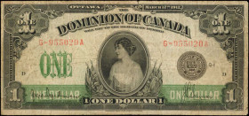CANADA. Dominion Bank of Canada. 1 Dollar, 1917. P-32. Fine.

A popular type seen here with circulation.

Estimate: $50.00-$100.00