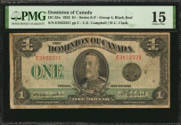 CANADA. Dominion of Canada. 1 Dollar, 1923. DC-25o. PMG Choice Fine 15.

Estimate: $50.00-$100.00