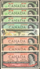 CANADA. Lot of (8). Bank of Canada. 1 & 2 Dollars, 1954-67. P-75b, 76b, 84a & 85a. Very Fine to About Uncirculated.

Estimate: $100.00-$200.00