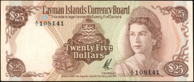 CAYMAN ISLANDS. Cayman Islands Currency Board. 25 Dollars, 1971. P-4. Very Fine.

Estimate: $125.00-$225.00
