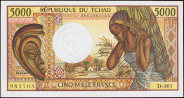 CHAD. Republique du TChad. 5000 Francs, 1980. P-11. Uncirculated.

Estimate: $75.00-$125.00