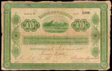 COLOMBIA. Banco de Oriente. 10 Pesos, 1888. P-S699. Fine.

Pinholes, tears, margin wear, ink, staining and pinholes are noticed.

From the Ricardo Col...