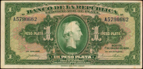 COLOMBIA. Banco de la Republica. 1 Peso Oro, 1932. P-382. Fine.

Staining, rust and a small margin nick are noticed.

From the Ricardo Collection.

Es...