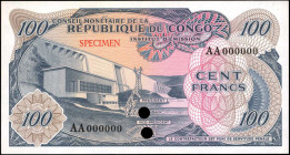 CONGO DEMOCRATIC REPUBLIC. Conseil Monetaire. 1000 Francs, 1960. P-1cts. Color Trial Specimen. Uncirculated.

Estimate: $100.00-$200.00