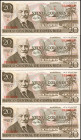 COSTA RICA. Lot of (4). Banco Central de Costa Rica. 20 Colones, 1972. P-238a. Consecutive. Uncirculated.

Estimate: $80.00-$120.00