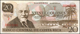 COSTA RICA. Banco Central de Costa Rica. 20 Colones, 1983. P-252. About Uncirculated.

Estimate: $50.00-$100.00