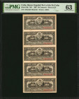 CUBA. Banco Espanol de la Isla de Cuba. 20 Centavos, 1897. P-53b. Sheet of 10. PMG Choice Uncirculated 63.

Estimate: $500.00