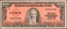 CUBA. Banco Nacional de Cuba. 100 Pesos, 1959. P-93. Very Fine.

Estimate: $10.00-$20.00