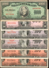 CUBA. Lot of (6). Banco Nacional de Cuba. 100, 500 & 1,000 Pesos, 1950s. P-Various. Fine to Very Fine.

Included in this lot are four 100 Pesos notes,...