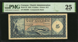 CURACAO. De Curacaosche Bank. 5 Gulden, 1958. P-45. PMG Very Fine 25.

Estimate: $50.00-$100.00