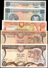CYPRUS. Lot of (5). Kibris Merkez Bankasi. 250 Mil to 1 Pound, 1971-92. P-41c, 41d, 45, 46 & 53b. Fine to Very Fine.

Estimate: $125.00-$250.00