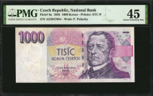 CZECH REPUBLIC. National Bank. 1000 Korun, 1993. P-8a. PMG Choice Extremely Fine 45.

Estimate: $30.00-$50.00