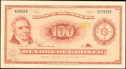 DENMARK. Danmarks Nationalbank. 100 Kroner, 1965. P-46d. Very Fine.

Estimate: $50.00-$75.00