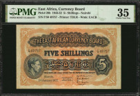 EAST AFRICA. East African Currency Board. 5 Shillings, 1943-52. P-28b. PMG Choice Very Fine 35.

Estimate: $100.00-$200.00