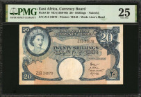 EAST AFRICA. East African Currency Board. 20 Shillings, ND (1958-60). P-39. PMG Very Fine 25.

Estimate: $125.00-$250.00
