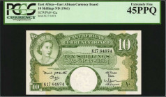 EAST AFRICA. East African Currency Board. 10 Shillings, ND (1961). P-42a. PCGS Currency Extremely Fine 45 PPQ.

Printed by TDLR. Nairobi. A fully orig...