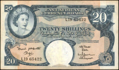 EAST AFRICA. East African Currency Board. 20 Shillings, 1950. P-143a. Very Fine.

Estimate: $50.00-$100.00