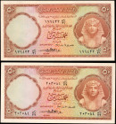 EGYPT. Lot of (2) National Bank of Egypt. 50 Piastres, 1957. P-29(3). Uncirculated.

A duo of 50 Piastres 1957 Egyptian notes.

Estimate: $100.00-$200...