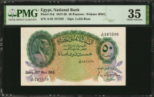 EGYPT. National Bank of Egypt. 50 Piastres, 1947-50. P-21d. PMG Choice Very Fine 35.

Signature of Leith-Ross.

Estimate: $200.00-$350.00