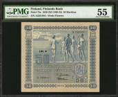 FINLAND. Finlands Bank. 50 Markkaa, ND (1939-41). P-72a. PMG About Uncirculated 55.

PMG has graded just five examples of this elusive catalog number....