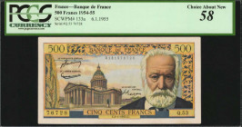 FRANCE. Banque de France. 500 Francs, 1955. P-133a. PCGS Currency Choice About New 58.

PCGS Currency comments "Small Pinholes at Left."

Estimate: $1...