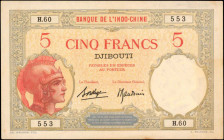 FRENCH INDO-CHINA. Banque de L'Indo-Chine. 5 Francs, ND. P-66. Fine.

Estimate: $50.00-$100.00