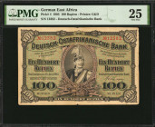 GERMAN EAST AFRICA. De utsch Ostafrikanische Bank. 100 Rupien, 1905. P-4. PMG Very Fine 25.

Printed by G&D. An often difficult to locate 100 Rupien n...