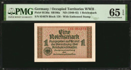 GERMANY. Lot of (2). Mixed Banks. 1 & 5 Reichsmark, ND (1940-45), 1942. P-R136a & 186a. PMG About Uncirculated 53 EPQ & Gem Uncirculated 65 EPQ.

Esti...
