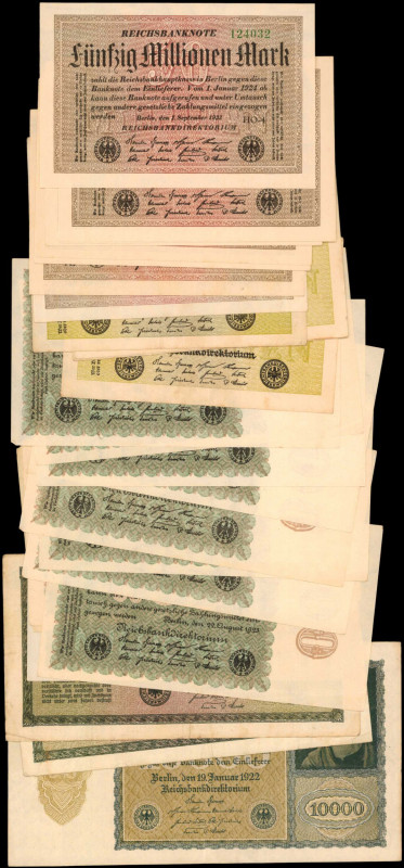 GERMANY. Lot of (28). Reichsbanknote. Mixed Denominations, Mixed Dates. P-Variou...