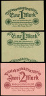 GERMANY. Darlehnskassenschein. 1 & 2 Mark, 1922. P-Various. Cutting & Offset Errors. Very Fine to About Uncirculated.

Estimate: $50.00-$100.00