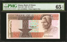GHANA. Bank of Ghana. 50 Cedis, 1980. P-22b. Some Consecutive. PMG Choice Uncirculated 64 EPQ to Gem Uncirculated 66 EPQ.

12 pieces in lot. A large g...