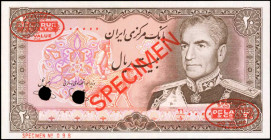 IRAN. Bank Markazi Iran. 20 Rials, 1979. P-100s. Specimen. Uncirculated.

Estimate: $100.00-$200.00