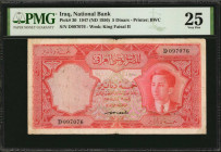 IRAQ. National Bank of Iraq. 5 Dinars, 1947 (ND 1950). P-30. PMG Very Fine 25.

Printed by BWC. PMG comments "Annotations."

From the Ricardo Collecti...