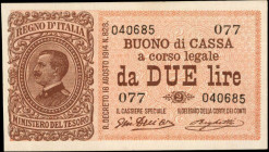 ITALY. Buono di Cassa. 2 Lire, 1914. P-37b. About Uncirculated.

Estimate: $75.00-$150.00