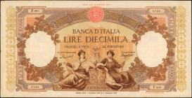 ITALY. Banca D'Italia. 10,000 Lire, 1947. P-89c. Very Fine.

Pinholes, staining and margin wear/tears are noticed.

Estimate: $75.00-$150.00