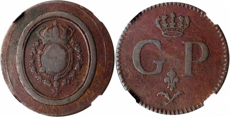 GUADELOUPE. Cercle Du Commerce Copper Token, ND (1825). NGC FINE-15.

R-GPE-30. ...