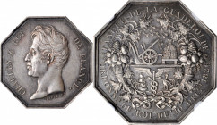 GUADELOUPE. Bank of Guadeloupe. Silver Jeton, 1826. Charles X. NGC MS-61.

Lec-39. An octagonal and well struck Token, with a bust of Charles X obvers...