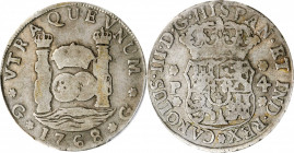 GUATEMALA. 4 Reales, 1768-G P. Guatemala Mint. Charles III. PCGS FINE-12 Gold Shield.

KM-26; Yonaka-G4-68d. Variety with what appears to be a "J" for...