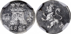 GUATEMALA. 1/4 Real, 1821-G. Nueva Guatemala Mint. Ferdinand VII. NGC MS-66.

KM-72. A blast white and prooflike Gem.

Estimate: $100.00-$200.00