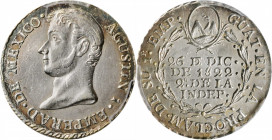 GUATEMALA. Silver Proclamation Medal, 1822. Augustin I Iturbide. PCGS Genuine--Cleaned, AU Details Gold Shield.

Grove-34a; Fonrobert-7207. Obverse: B...