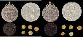 INDIA. Coin and Medal Assortment (8 Pieces). Grade Range: VERY FINE to EXTREMELY FINE.

An eclectic mix with a few 20th Century Medals, a copper token...