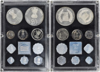 INDIA. Proof Sets (5 Sets - 50 Pieces), 1973. Grade Range: PROOF UNCIRCULATED.

KM-PS14. Ten coin proof sets, each containing 1, 2, 3, 5, 10, 25, and ...